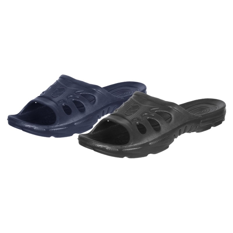 Тапочки для душа из ЭВА, черные