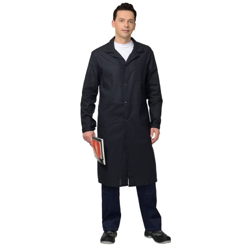 Халат х/б бязь, мужской тёмный,