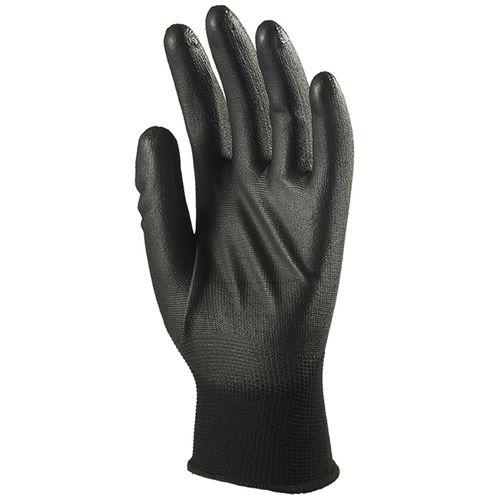 Перчатки EUROTECHNIQUE из нейлона покрытые ПУ черные