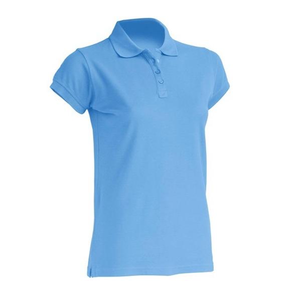 Футболка поло JHK женская голубая