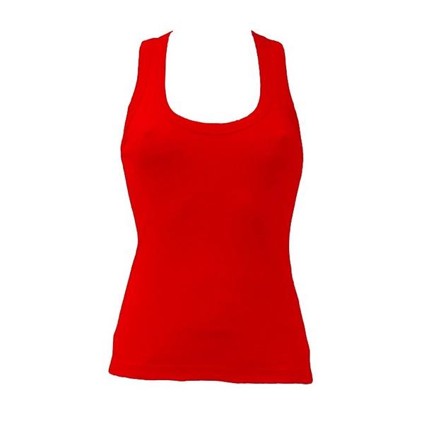 Футболка JHK без рукавов женская красная (1)