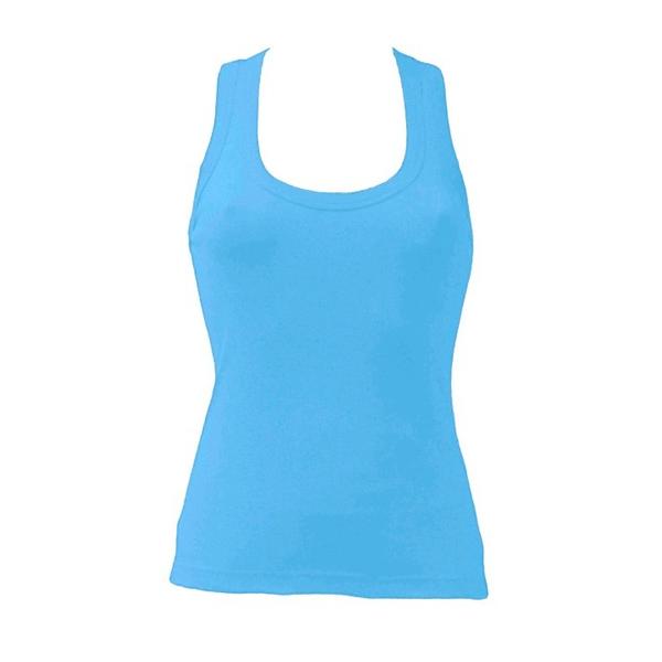 Футболка JHK без рукавов женская голубая (1)