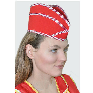 Пилотка Габардин красная
